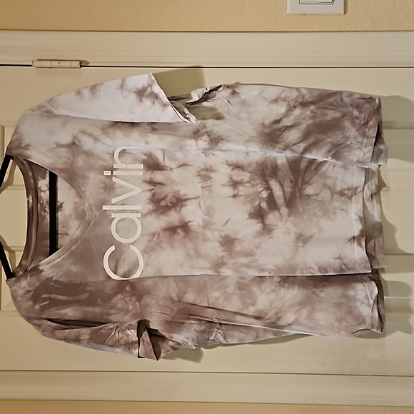 Calvin Klein Performance Taupe and White Tie Dye Tee Size 3x - Picture 2 of 7